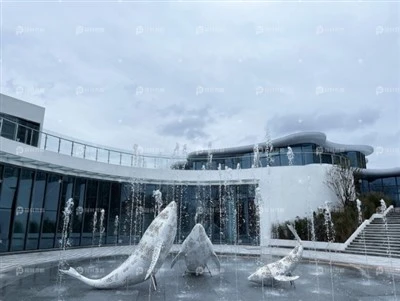 Un paysage de fontaine sec enchanteresse